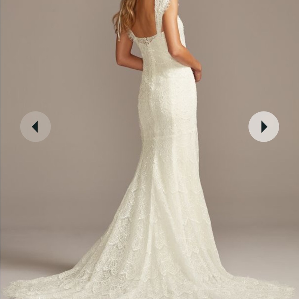 Melissa Sweet Hand Beaded Cap Sleeve Wedding Dress
